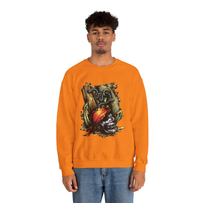 Pirate Themed Crewneck Sweatshirt, Cozy Men's Sweatshirt, Halloween Apparel, Gift for Sailors, Casual Streetwear