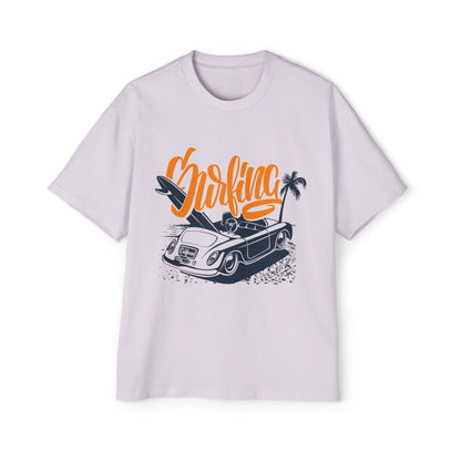 Surf Vibes Men's Heavy Oversized Tee - Perfect for Beach Days & Casual Outings