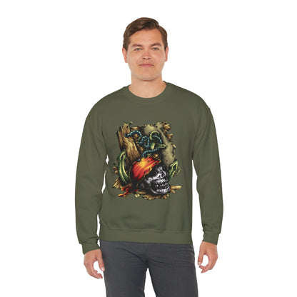 Pirate Themed Crewneck Sweatshirt, Cozy Men's Sweatshirt, Halloween Apparel, Gift for Sailors, Casual Streetwear