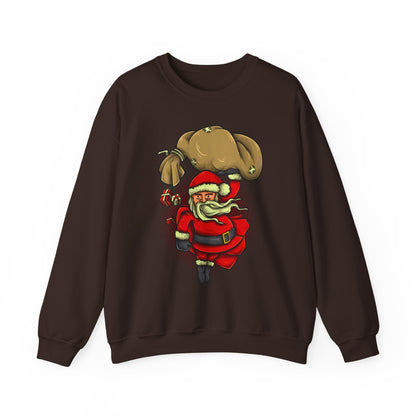 Funny Christmas Santa Crewneck Sweatshirt | Holiday Cheer | Men's
