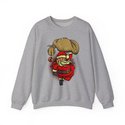 Funny Christmas Santa Crewneck Sweatshirt | Holiday Cheer | Men's