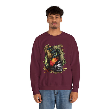 Pirate Themed Crewneck Sweatshirt, Cozy Men's Sweatshirt, Halloween Apparel, Gift for Sailors, Casual Streetwear