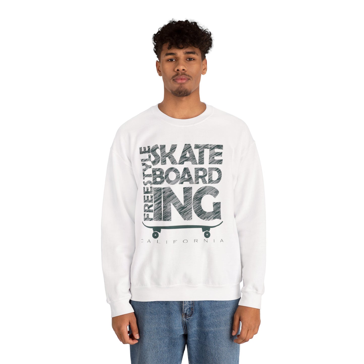 Skateboarding Crewneck Sweatshirt - Men's Heavy Blend™
