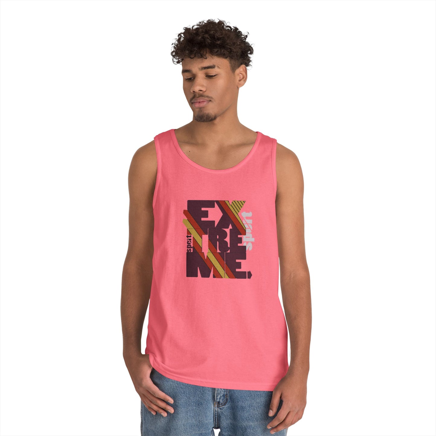 Extreme Vibe Men's Heavy Cotton Tank Top - Perfect for Summer Adventures