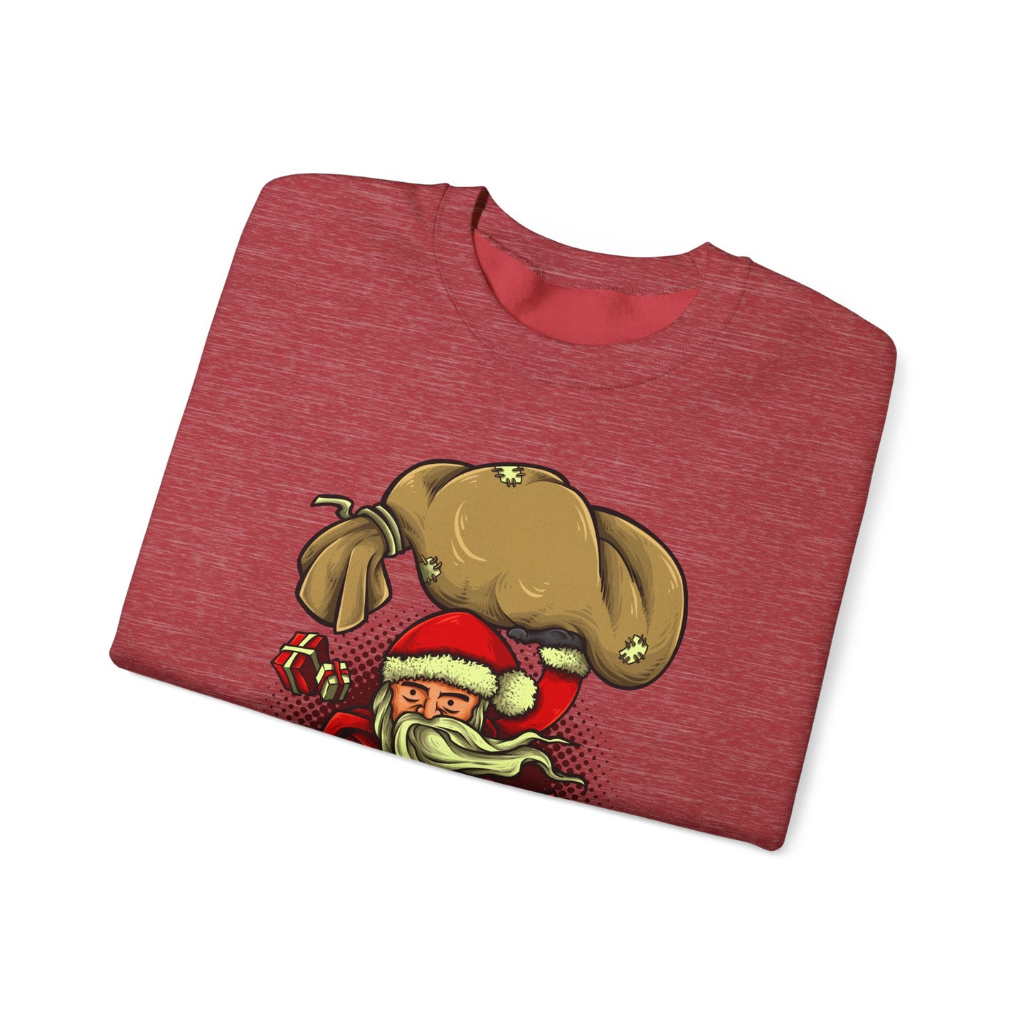 Funny Christmas Santa Crewneck Sweatshirt | Holiday Cheer | Men's