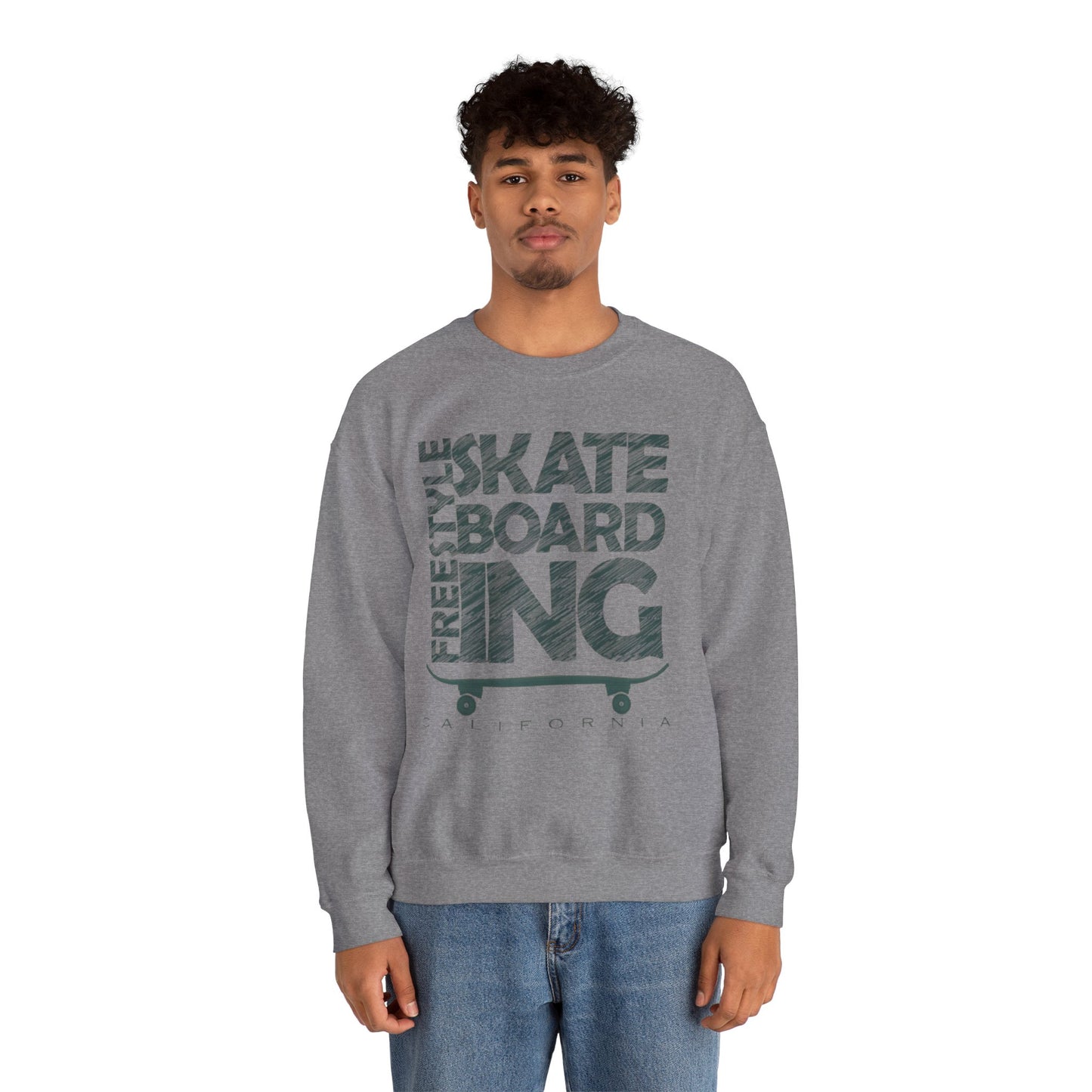 Skateboarding Crewneck Sweatshirt - Men's Heavy Blend™