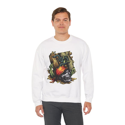 Pirate Themed Crewneck Sweatshirt, Cozy Men's Sweatshirt, Halloween Apparel, Gift for Sailors, Casual Streetwear