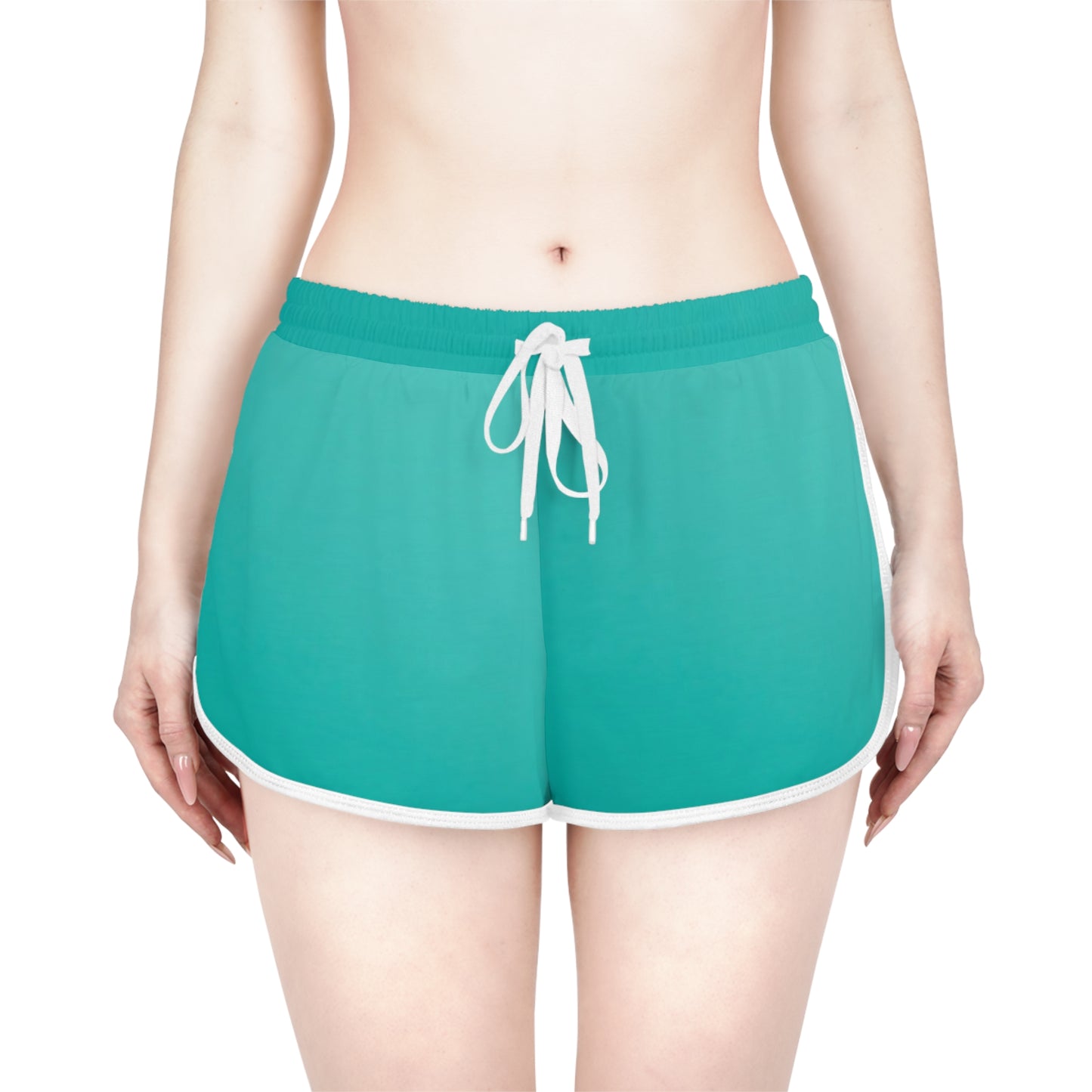 Women's Relaxed Beach Shorts - Soft Aqua Color for Summer Vibes