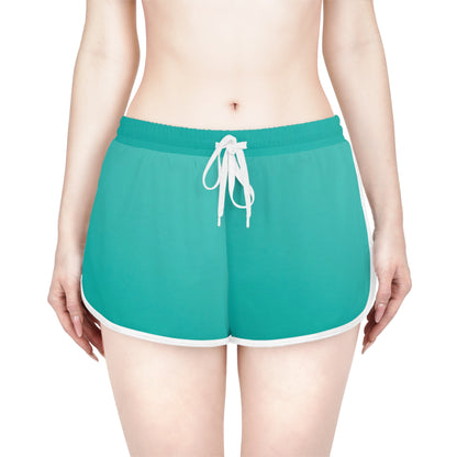 Women's Relaxed Beach Shorts - Soft Aqua Color for Summer Vibes