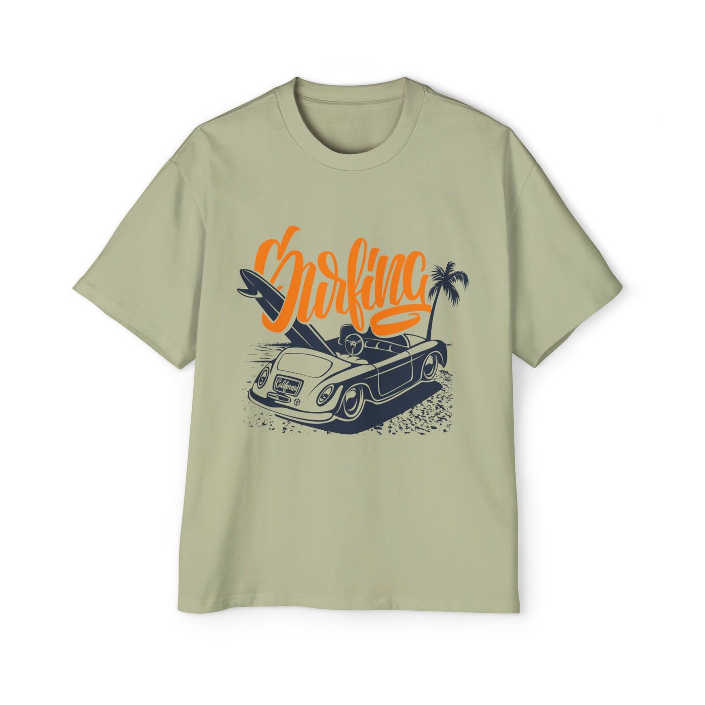 Surf Vibes Men's Heavy Oversized Tee - Perfect for Beach Days & Casual Outings