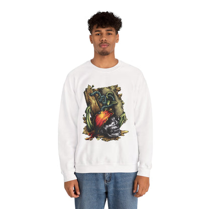 Pirate Themed Crewneck Sweatshirt, Cozy Men's Sweatshirt, Halloween Apparel, Gift for Sailors, Casual Streetwear