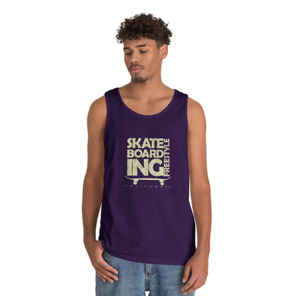 Skateboard Freestyle Men'sHeavy Cotton Tank Top - Summer Vibes and Street Style