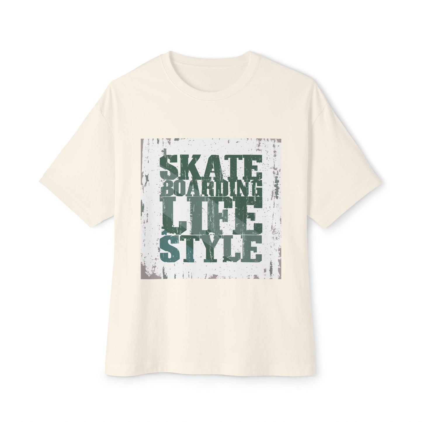 Skateboarding Lifestyle Oversized Boxy Tee - Men's Graphic T-Shirt