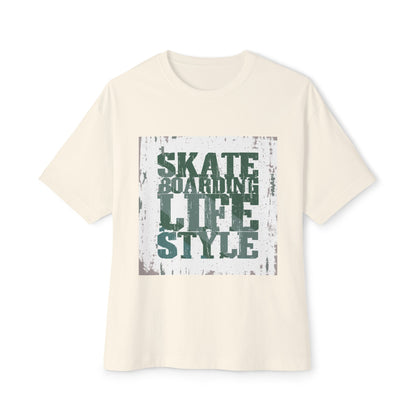 Skateboarding Lifestyle Oversized Boxy Tee - Men's Graphic T-Shirt