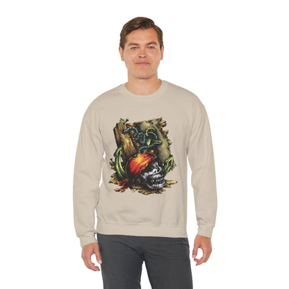 Pirate Themed Crewneck Sweatshirt, Cozy Men's Sweatshirt, Halloween Apparel, Gift for Sailors, Casual Streetwear
