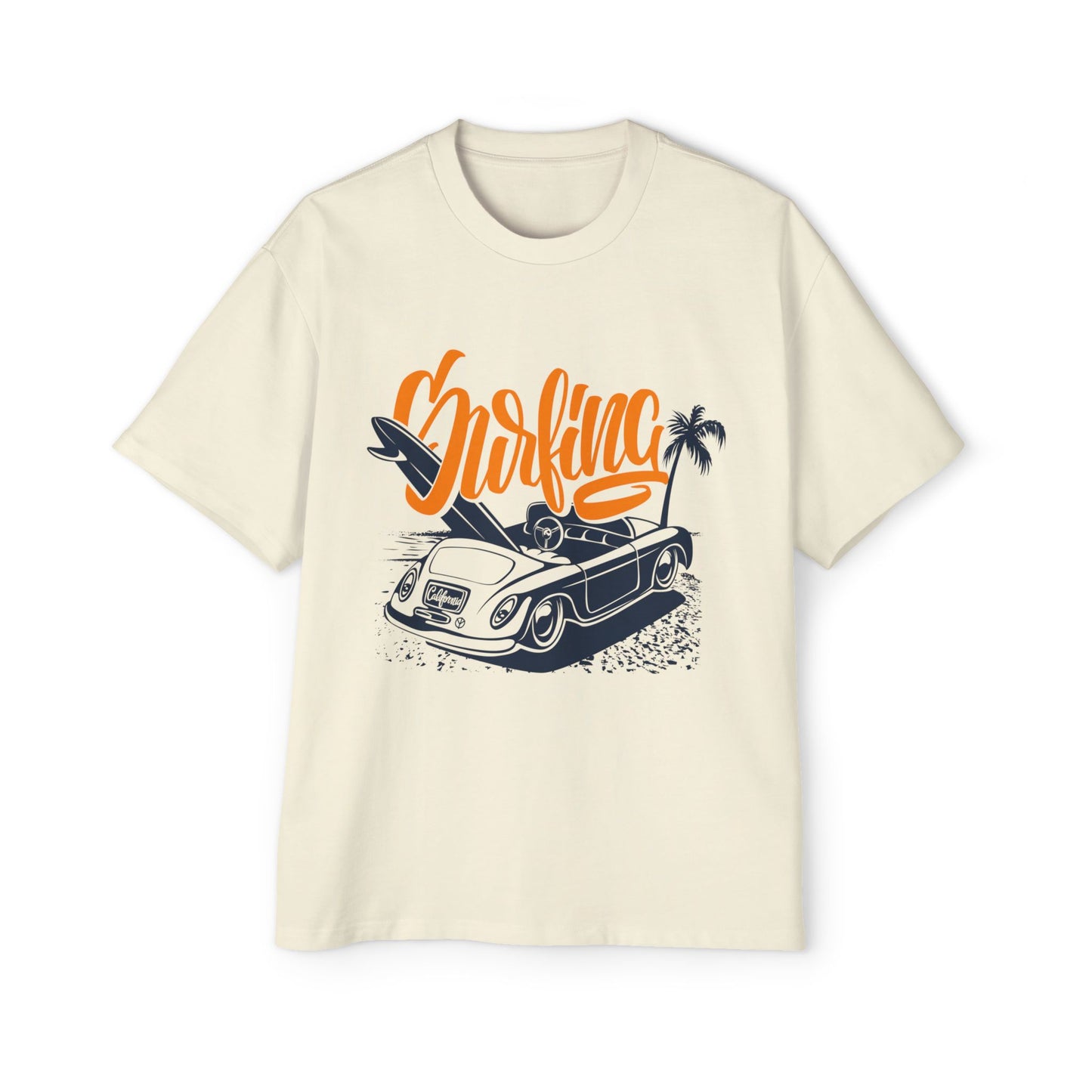 Surf Vibes Men's Heavy Oversized Tee - Perfect for Beach Days & Casual Outings