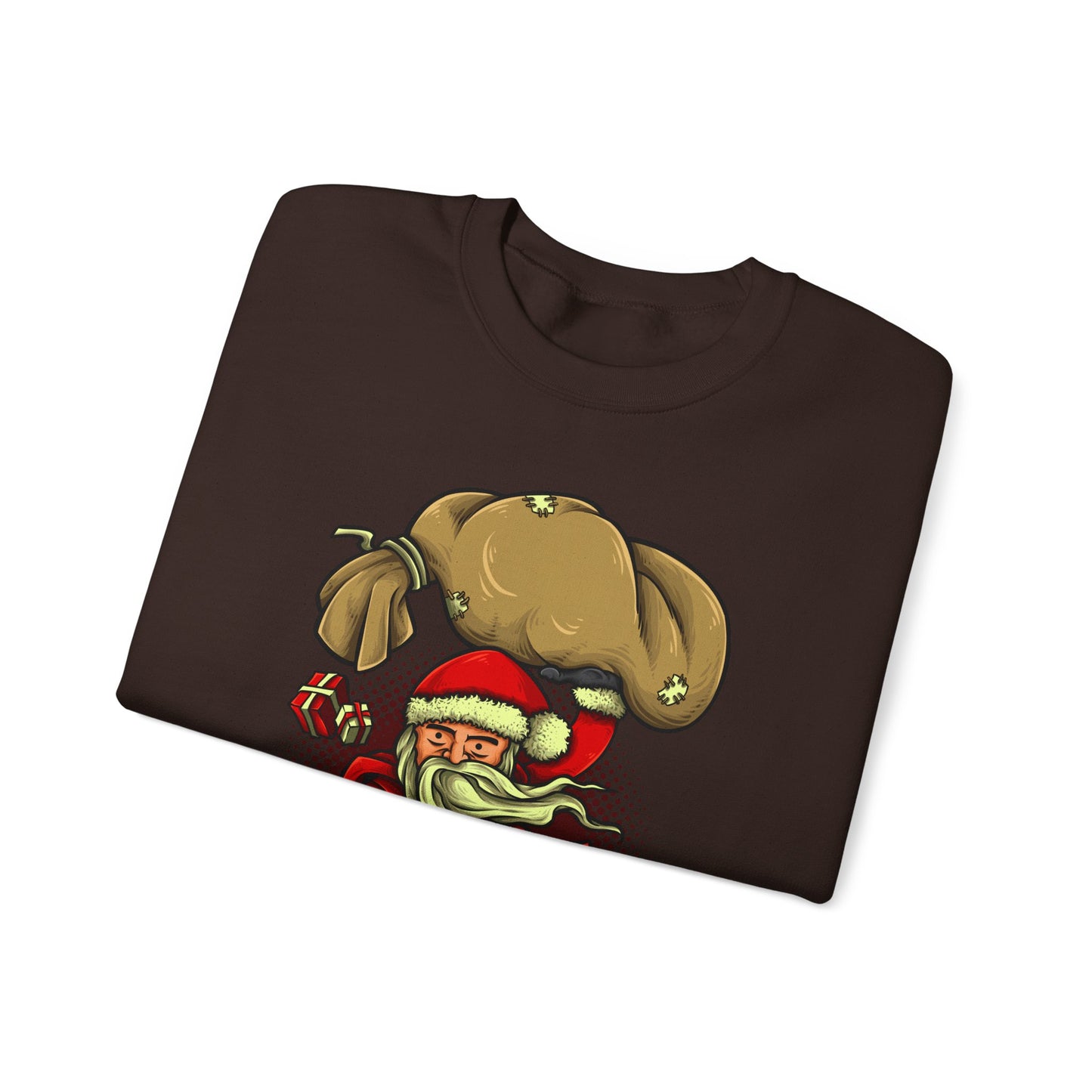 Funny Christmas Santa Crewneck Sweatshirt | Holiday Cheer | Men's
