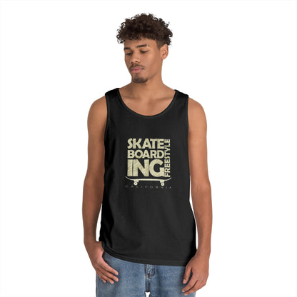 Skateboard Freestyle Men'sHeavy Cotton Tank Top - Summer Vibes and Street Style