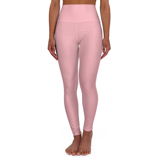 High Waisted Yoga Leggings - Soft Pink, Perfect for Fitness & Everyday Wear