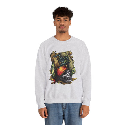 Pirate Themed Crewneck Sweatshirt, Cozy Men's Sweatshirt, Halloween Apparel, Gift for Sailors, Casual Streetwear