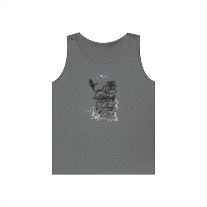 Beach Vibes Men's Heavy Cotton Tank Top - Summer Style, Casual Wear, Vacation Essential