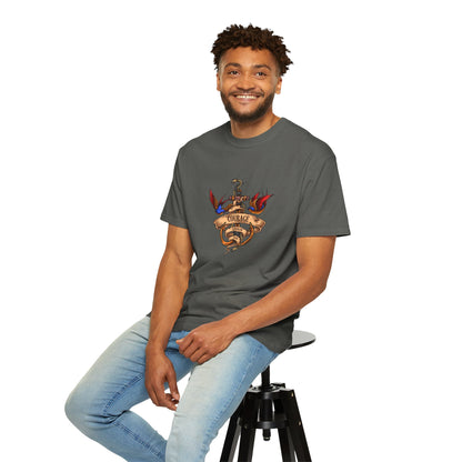 Courage Graphic Tee - Men's Garment-Dyed T-Shirt, Inspirational Shirt, Casual Wear, Gift for Friends, Motivational Apparel