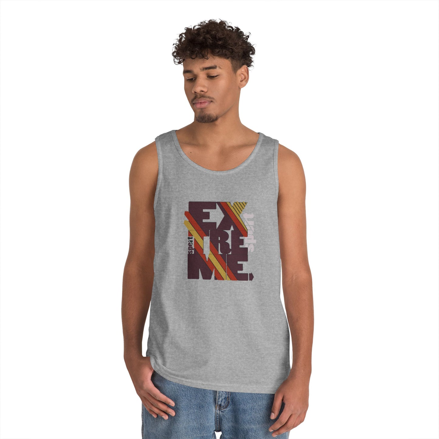 Extreme Vibe Men's Heavy Cotton Tank Top - Perfect for Summer Adventures