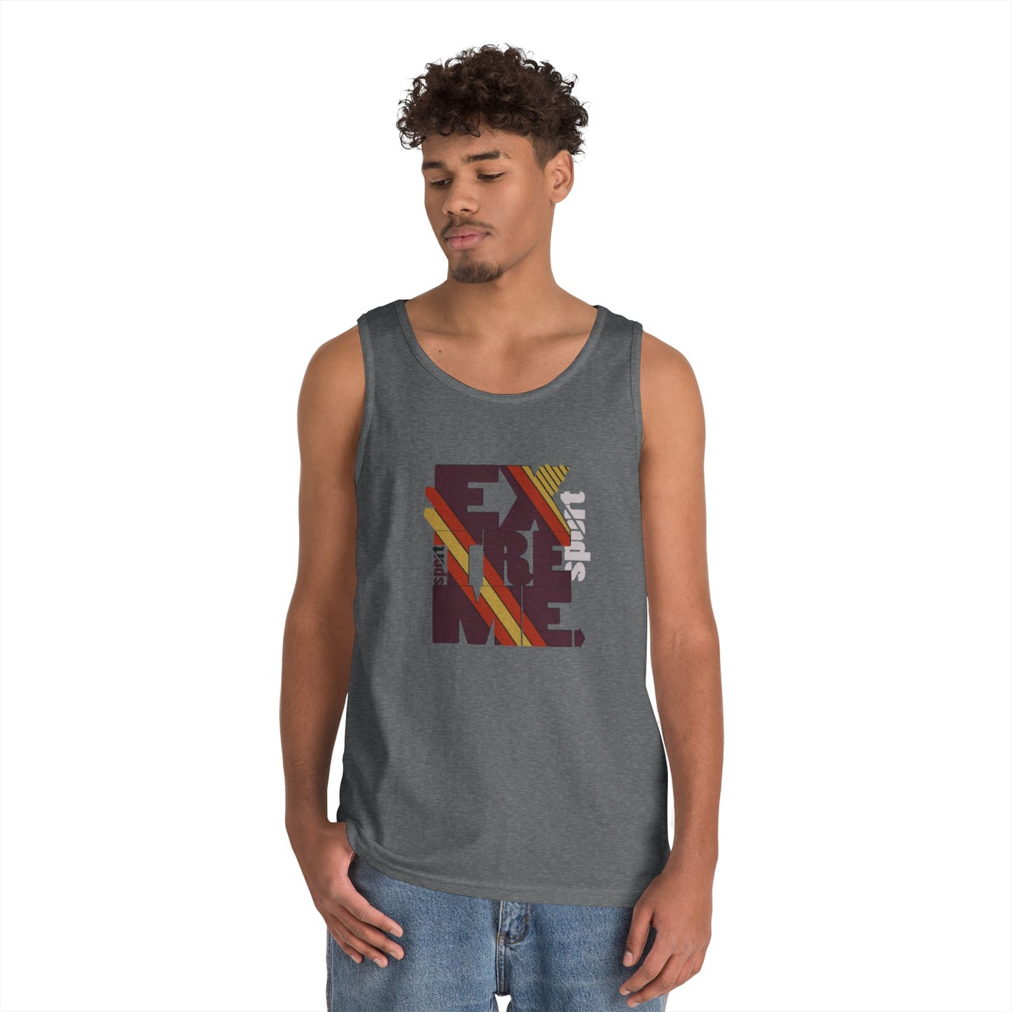 Extreme Vibe Men's Heavy Cotton Tank Top - Perfect for Summer Adventures