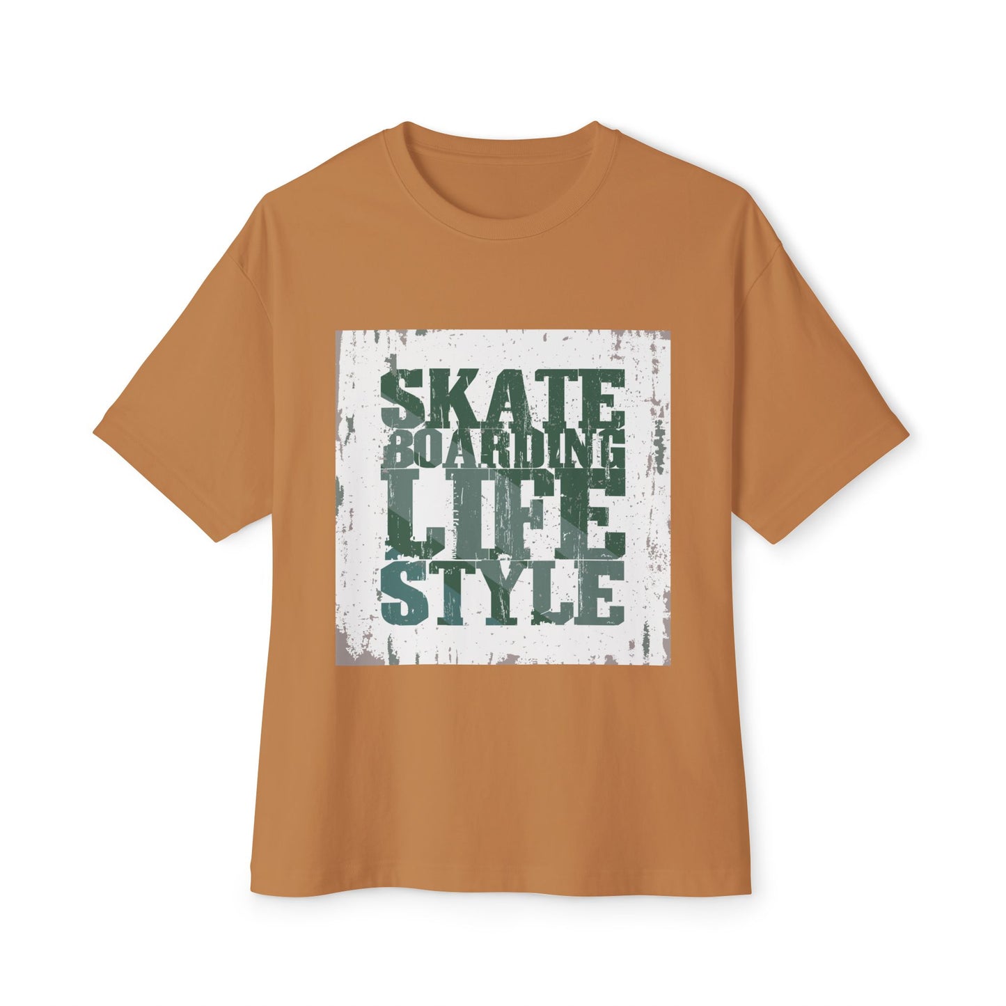 Skateboarding Lifestyle Oversized Boxy Tee - Men's Graphic T-Shirt