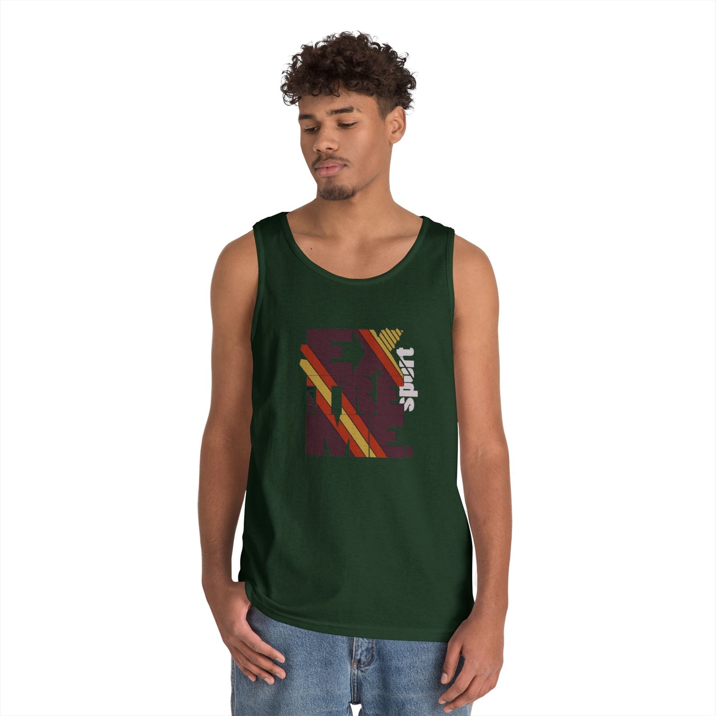 Extreme Vibe Men's Heavy Cotton Tank Top - Perfect for Summer Adventures