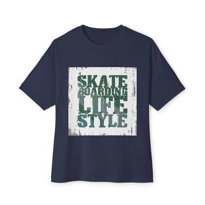 Skateboarding Lifestyle Oversized Boxy Tee - Men's Graphic T-Shirt