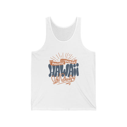 Surf Hawaii Men's  Jersey Tank Top - Pacific Ocean Graphic