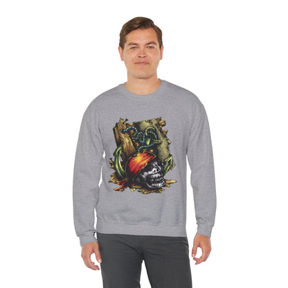 Pirate Themed Crewneck Sweatshirt, Cozy Men's Sweatshirt, Halloween Apparel, Gift for Sailors, Casual Streetwear