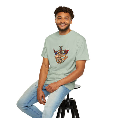 Courage Graphic Tee - Men's Garment-Dyed T-Shirt, Inspirational Shirt, Casual Wear, Gift for Friends, Motivational Apparel