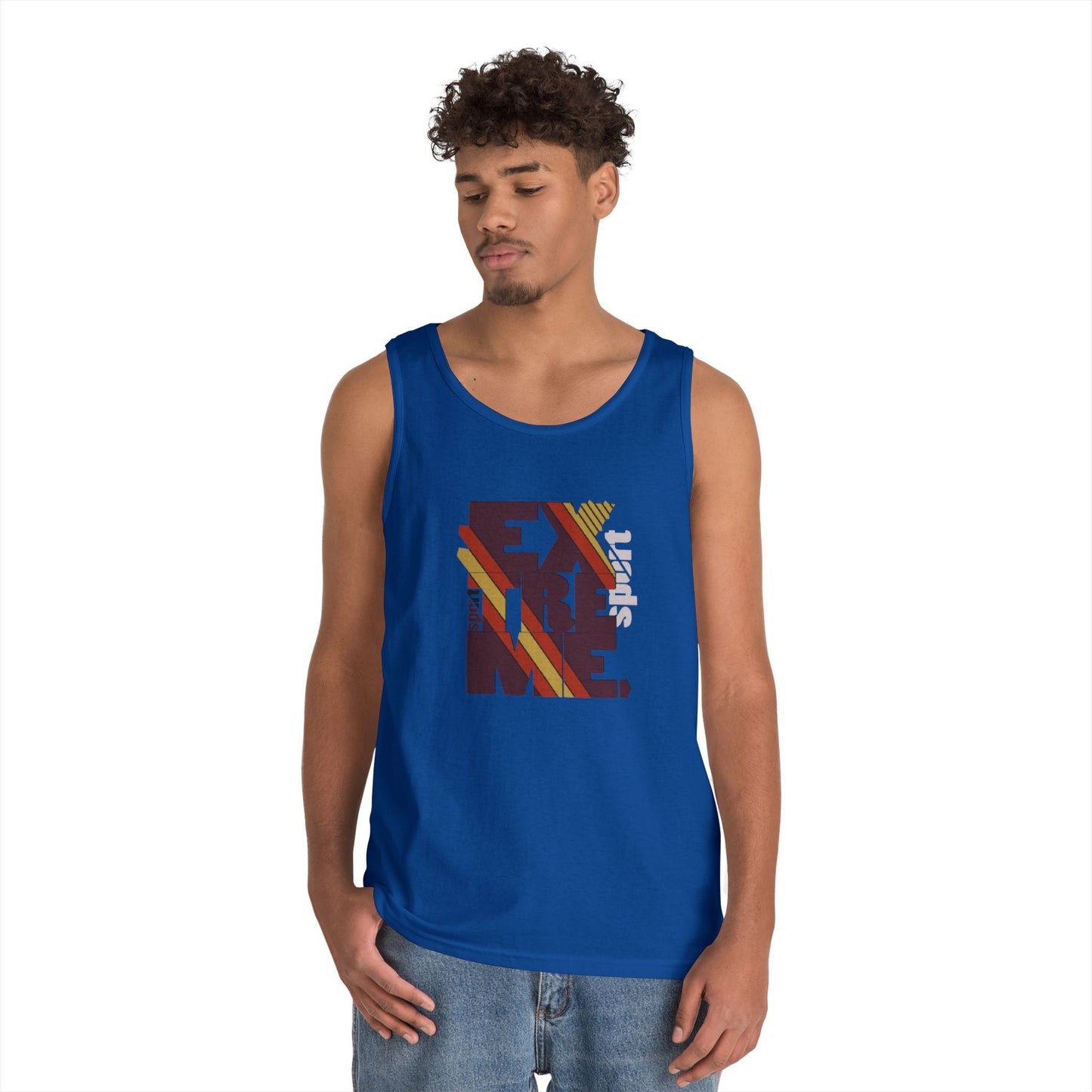 Extreme Vibe Men's Heavy Cotton Tank Top - Perfect for Summer Adventures