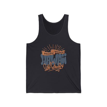 Surf Hawaii Men's  Jersey Tank Top - Pacific Ocean Graphic
