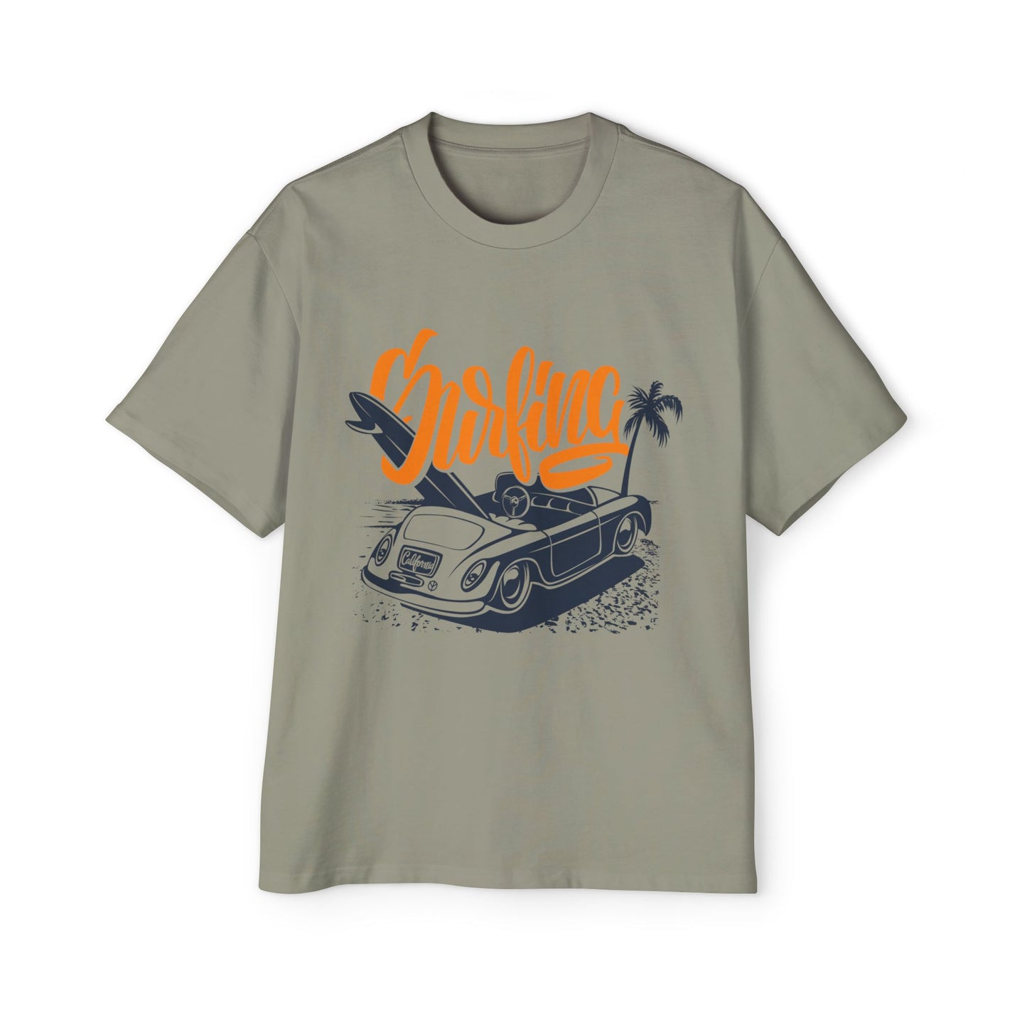 Surf Vibes Men's Heavy Oversized Tee - Perfect for Beach Days & Casual Outings