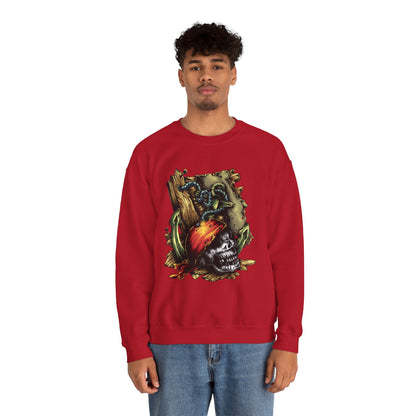 Pirate Themed Crewneck Sweatshirt, Cozy Men's Sweatshirt, Halloween Apparel, Gift for Sailors, Casual Streetwear