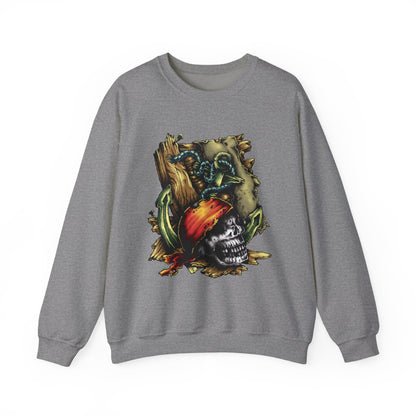 Pirate Themed Crewneck Sweatshirt, Cozy Men's Sweatshirt, Halloween Apparel, Gift for Sailors, Casual Streetwear