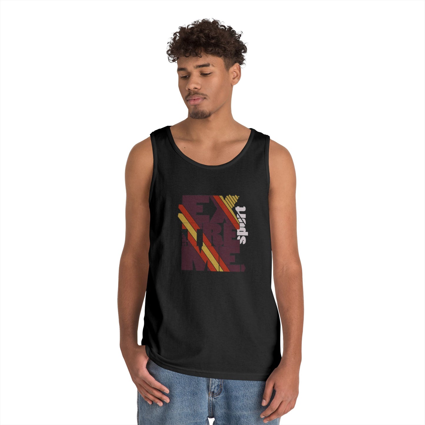 Extreme Vibe Men's Heavy Cotton Tank Top - Perfect for Summer Adventures