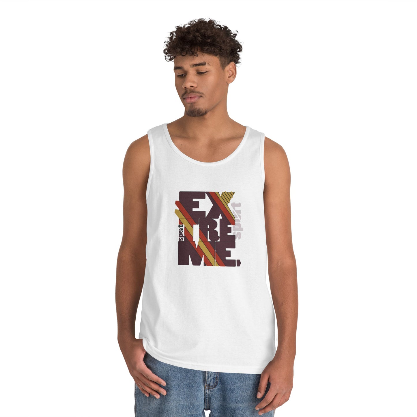 Extreme Vibe Men's Heavy Cotton Tank Top - Perfect for Summer Adventures