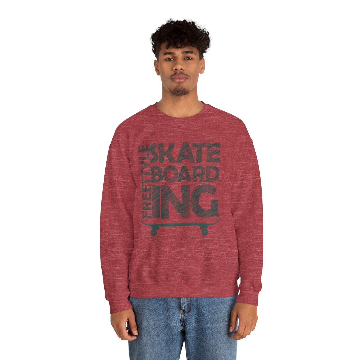 Skateboarding Crewneck Sweatshirt - Men's Heavy Blend™