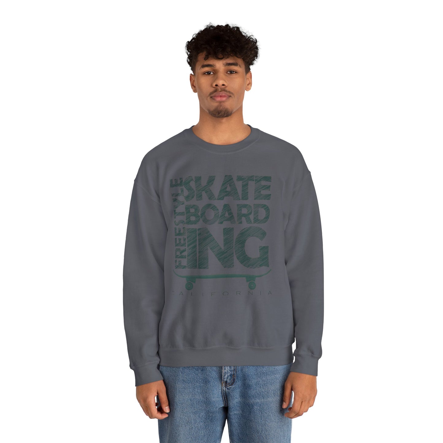 Skateboarding Crewneck Sweatshirt - Men's Heavy Blend™