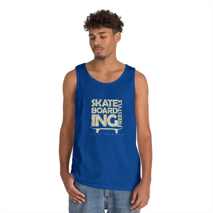 Skateboard Freestyle Men'sHeavy Cotton Tank Top - Summer Vibes and Street Style