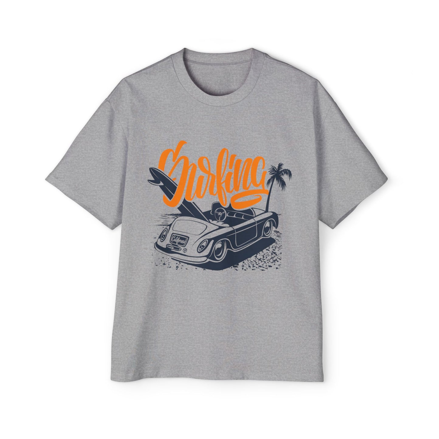 Surf Vibes Men's Heavy Oversized Tee - Perfect for Beach Days & Casual Outings