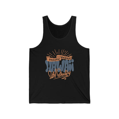 Surf Hawaii Men's  Jersey Tank Top - Pacific Ocean Graphic