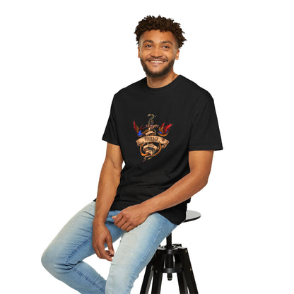 Courage Graphic Tee - Men's Garment-Dyed T-Shirt, Inspirational Shirt, Casual Wear, Gift for Friends, Motivational Apparel