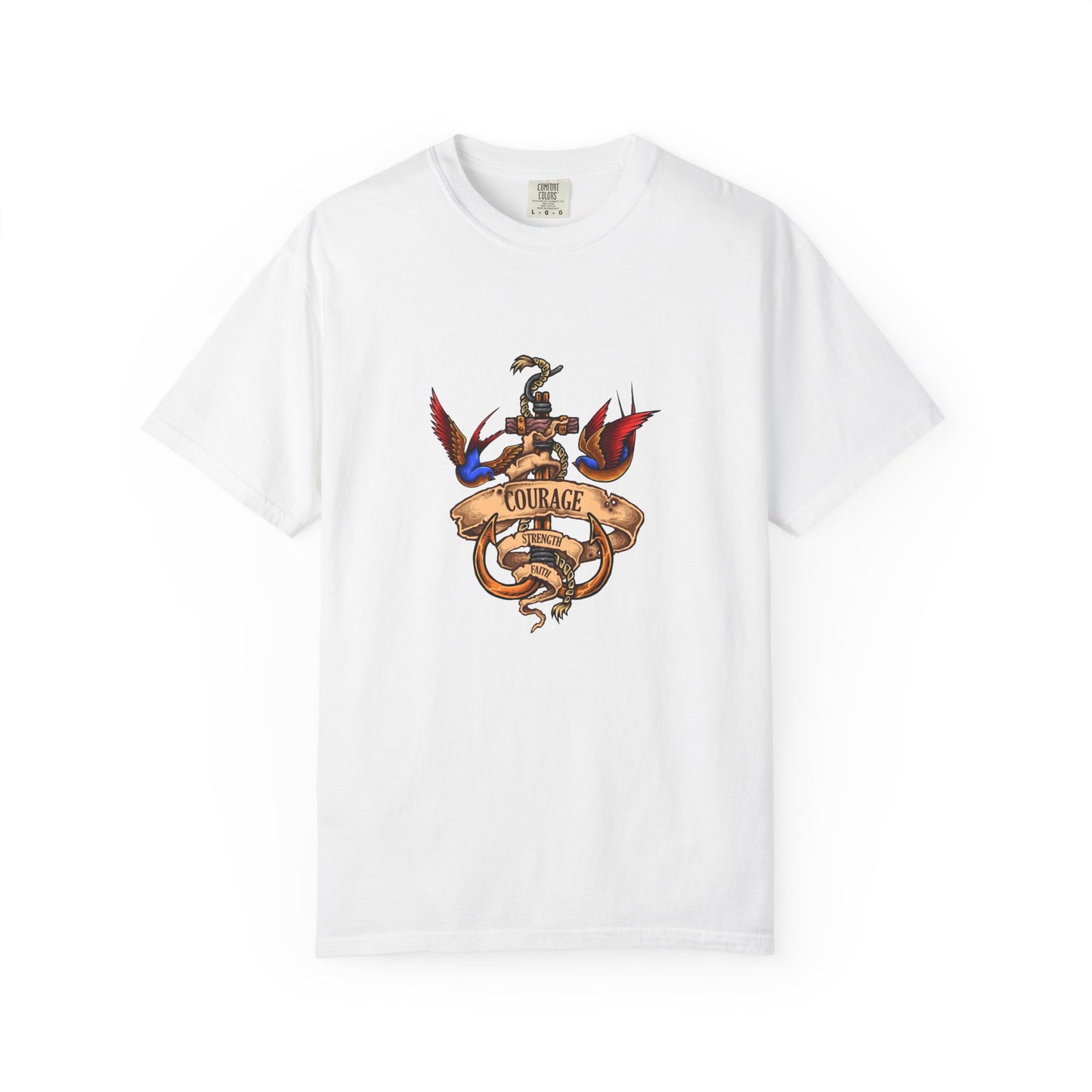 Courage Graphic Tee - Men's Garment-Dyed T-Shirt, Inspirational Shirt, Casual Wear, Gift for Friends, Motivational Apparel