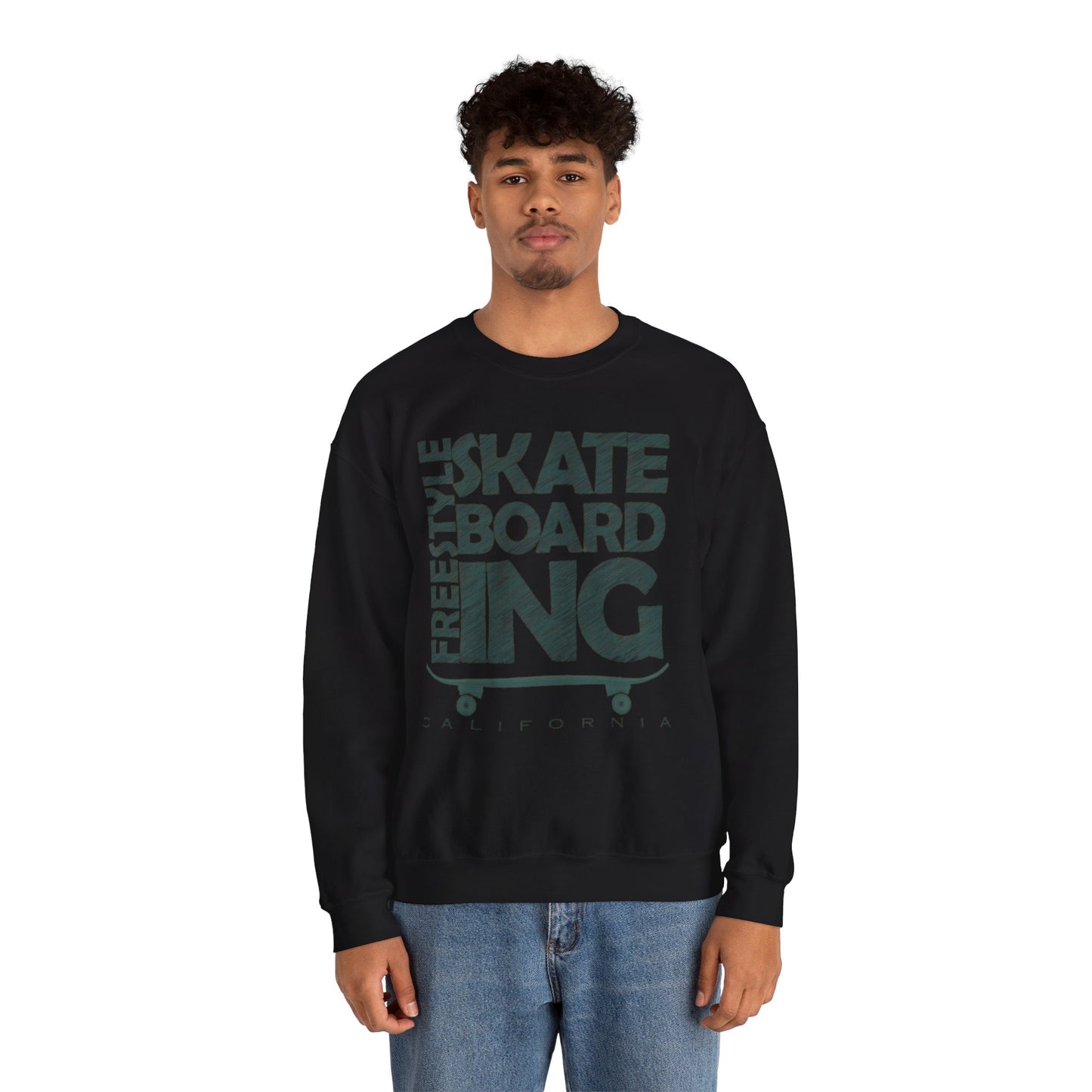 Skateboarding Crewneck Sweatshirt - Men's Heavy Blend™