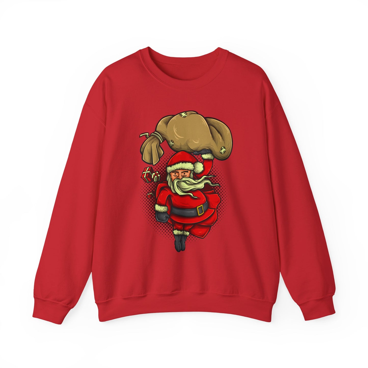 Funny Christmas Santa Crewneck Sweatshirt | Holiday Cheer | Men's